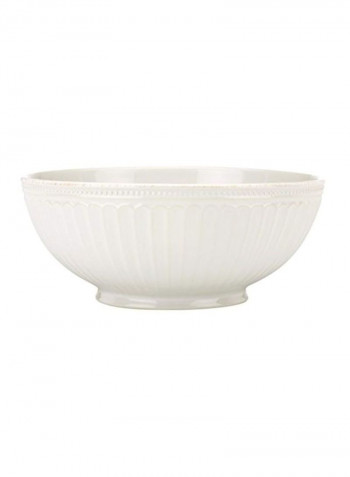 4-Piece Groove Serve Bowl White 64ounce