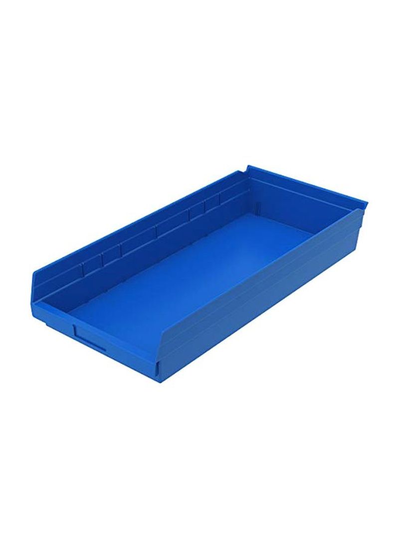 Pack Of 6 Nesting Shelf Bin Box Blue 23.75x11x 4inch