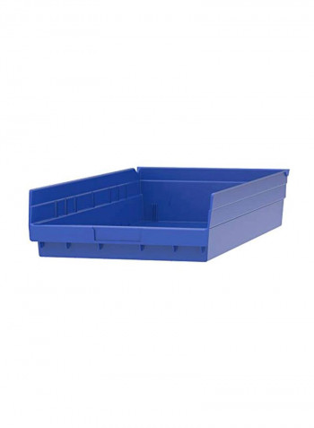 Pack Of 6 Nesting Shelf Bin Box Blue 23.75x11x 4inch