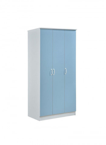3 Door Jackson Wardrobe Blue/white 90x54x185cm