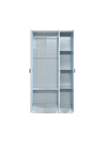 3 Door Jackson Wardrobe Blue/white 90x54x185cm