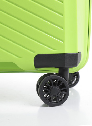 3-Piece Hardside Luggage Trolley Set Green