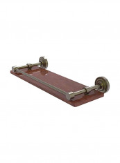 Dottingham Collection Wood Shelf Brown/Gold 16inch