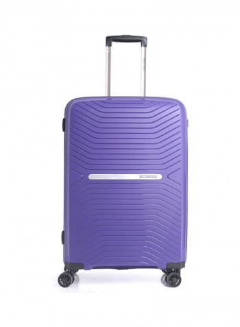 Hardside 3 Piece Luggage Trolley Set Purple
