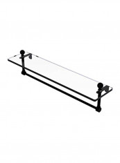 Mambo Vanity Integrated Towel Bar Black/Clear 22inch