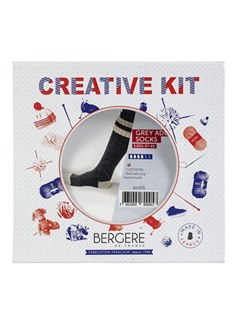 Creative Needle Art Work Socks Kit Multicolour