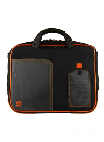 Laptop Messenger Bag For Asus ViviBook/K Series/EEEBOOK 14-Inch Black/Orange