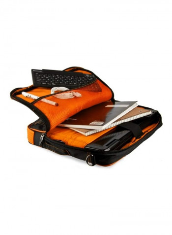 Laptop Messenger Bag For Asus ViviBook/K Series/EEEBOOK 14-Inch Black/Orange