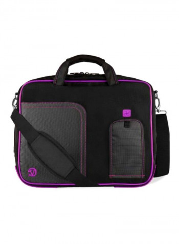 Laptop Messenger Bag For Asus ViviBook/K Series/EEEBOOK 14-Inch Purple/Black