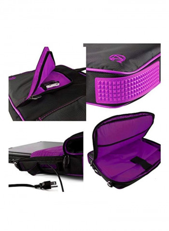 Laptop Messenger Bag For Asus ViviBook/K Series/EEEBOOK 14-Inch Purple/Black