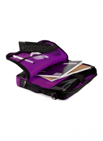 Laptop Messenger Bag For Asus ViviBook/K Series/EEEBOOK 14-Inch Purple/Black