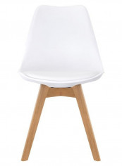 4-Piece Dining Chair Set White/Beige 45centimeter