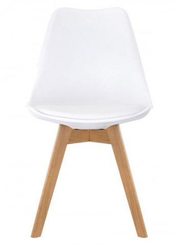 4-Piece Dining Chair Set White/Beige 45centimeter