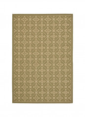 Courtyard Collection Area Rug Green/Ivory 78.74 x 152.4centimeter