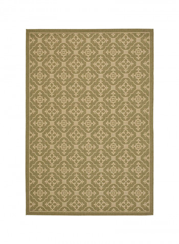 Courtyard Collection Area Rug Green/Ivory 78.74 x 152.4centimeter