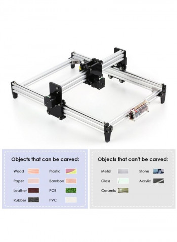 Portable Laser Engraving Carving Machine Silver/Black 50.5centimeter