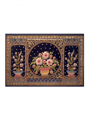Burmese Wall Hanging Multicolour 90X130centimeter