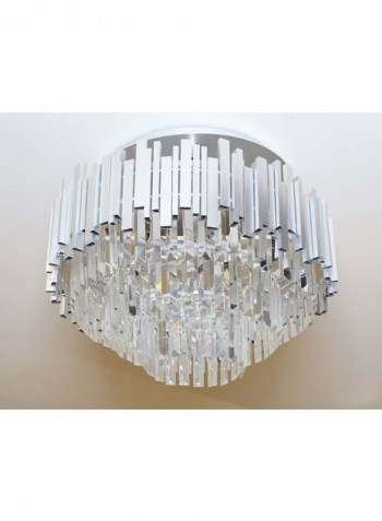 Crystal LED Ceiling Lamp Silver/Clear 60x60x50cm
