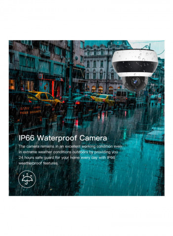 2MP Full HD PTZ Dome Camera White/Black