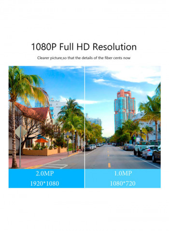 2MP Full HD PTZ Dome Camera White/Black