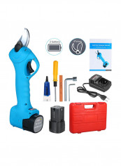 Professional Cordless Electric Pruning Shears Kit Blue 30centimeter