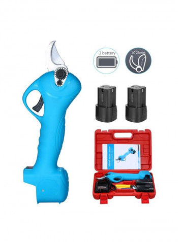 Professional Cordless Electric Pruning Shears Kit Blue 30centimeter