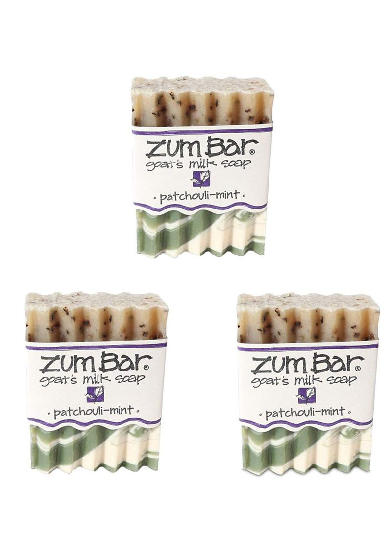 Pack Of 3 Patchouli Mint Goat's Milk Zum Bar Soap Beige/Green/White 3 x 3ounce
