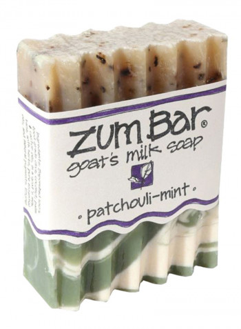 Pack Of 3 Patchouli Mint Goat's Milk Zum Bar Soap Beige/Green/White 3 x 3ounce