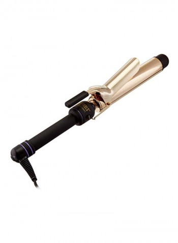 24 Karat Gold Extra-Long Barrel Curling Iron Gold/Black