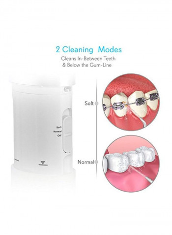 Portable Electric Water Flosser White/Silver