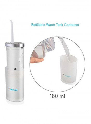 Portable Electric Water Flosser White/Silver