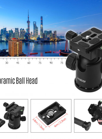 Lightweight Travel Carbon Fiber Tripod Monopod With Ball Head Carry Bag 64inch Black