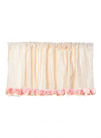 Victoria Decorative Windows Valance Beige/Pink 96x21inch
