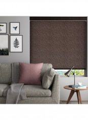 Single Mist Solar Non-Blackout Window Blind Brown 220x240cm