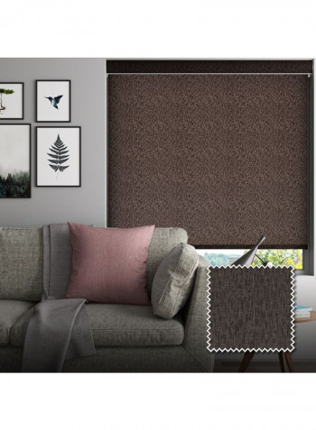 Single Mist Solar Non-Blackout Window Blind Brown 220x240cm