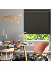 Single Mist Solar Non-Blackout Window Blind Brown 220x240cm
