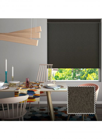 Single Mist Solar Non-Blackout Window Blind Brown 220x240cm