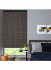 Single Mist Solar Roller Non-Blackout Window Shade Brown 220x240cm