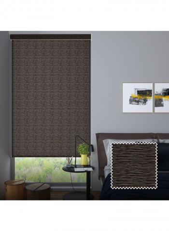Single Mist Solar Roller Non-Blackout Window Shade Brown 220x240cm