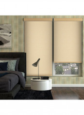 Single Mist Solar Non-Blackout Roller Window Shade Beige 220x240cm