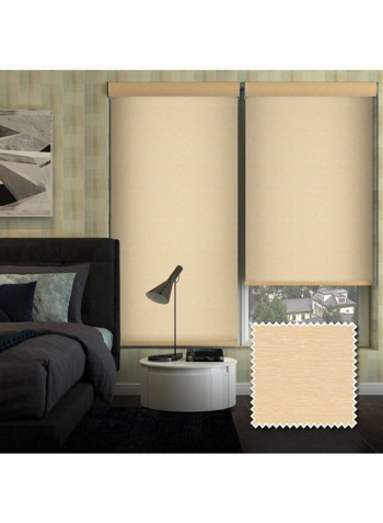 Single Mist Solar Non-Blackout Roller Window Shade Beige 220x240cm