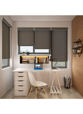 Single Mist Solar Roller Non-Blackout Window Shade Grey 220x240cm