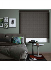 Single Mist Solar Roller Non-Blackout Window Shade Grey 220x240cm
