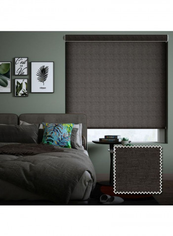 Single Mist Solar Roller Non-Blackout Window Shade Grey 220x240cm