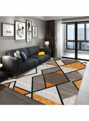 Geometric Pattern Rug Multicolour 140x200cm