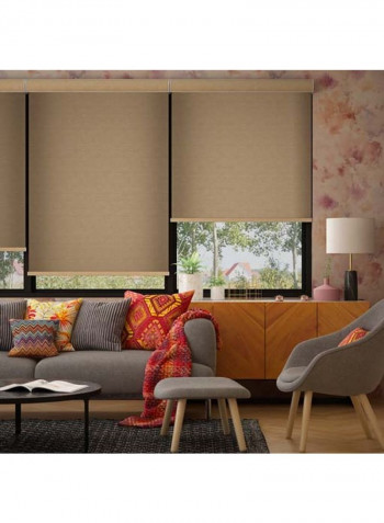 Single Mist Solar Non-Blackout Fabric Window Shade Brown 220x240cm