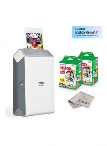 Instax Share Smartphone Printer SP-2 White/Grey/Silver