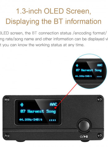 Bluetooth Audio Receiver Converter 16.00*7.00*12.00cm Black