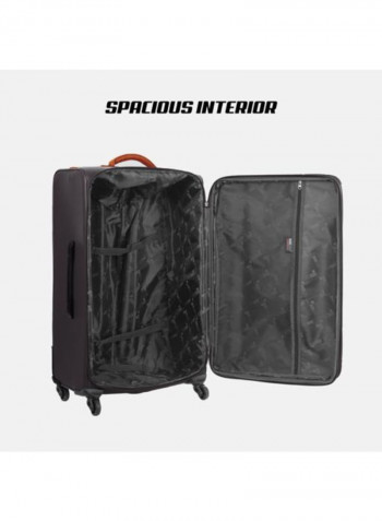 Softside 4-Piece Travel Suitcase Luggage Set Black