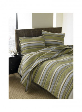 3-Piece Stripes Patterned Quilt Set Fresno King